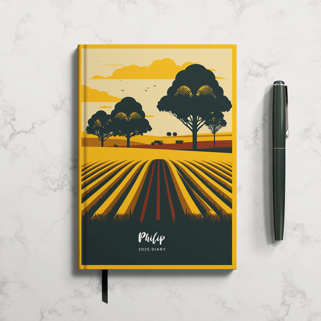 Personalised Retro Farm 2025 Weekly Diary (A5)