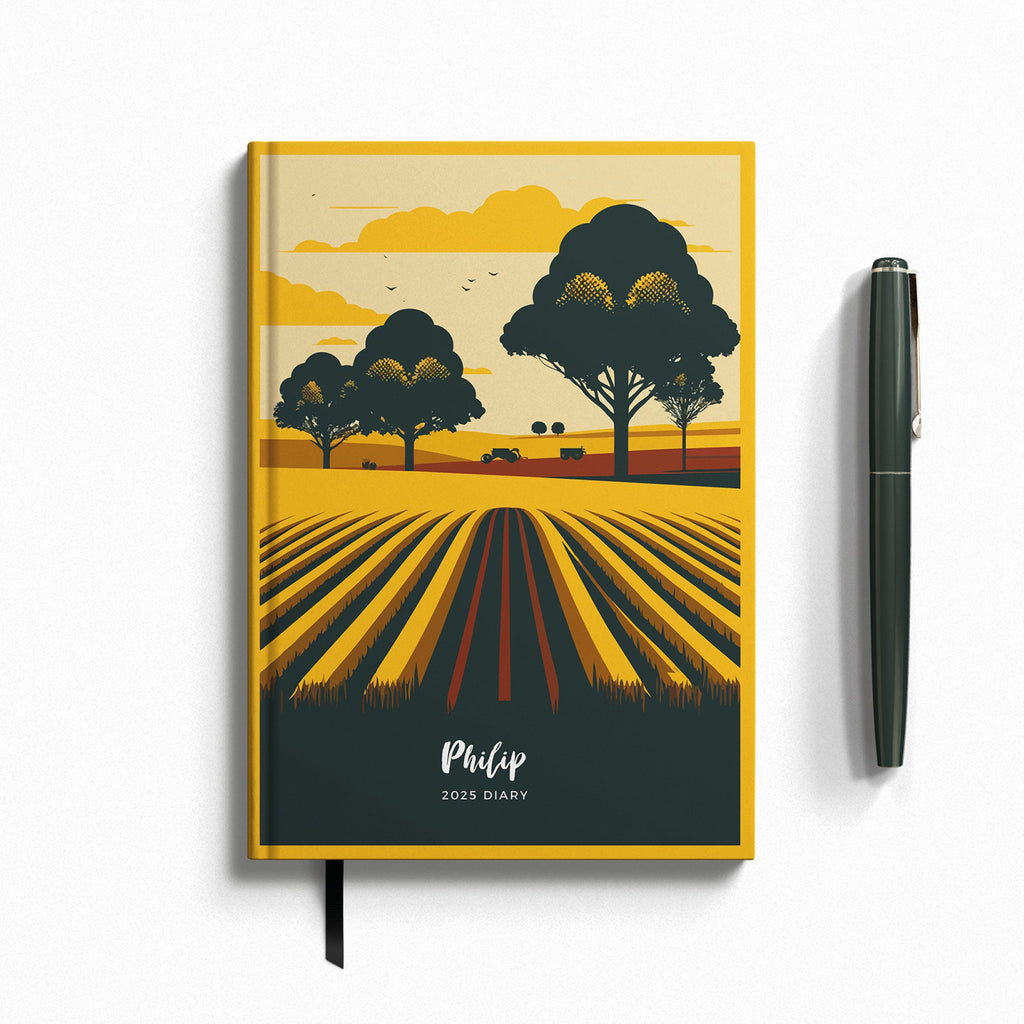 Personalised Retro Farm 2025 Weekly Diary (A5)