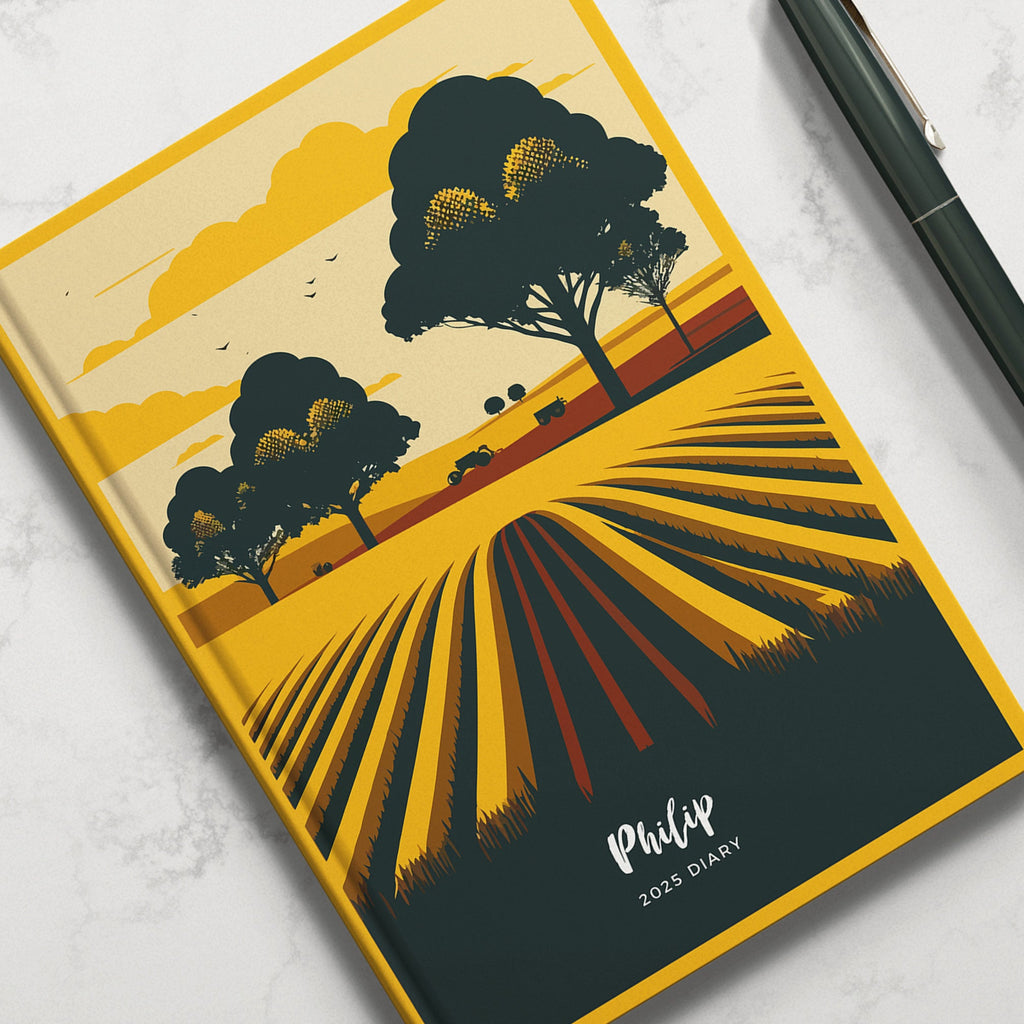 Personalised Retro Farm 2025 Weekly Diary (A5)