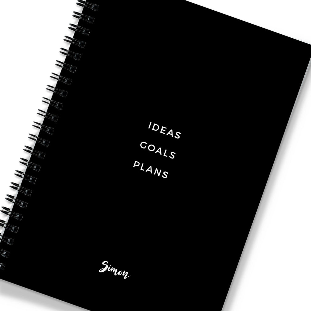 Personalised Spiral Notebook - Ideas Goals Plans Quote (A5)