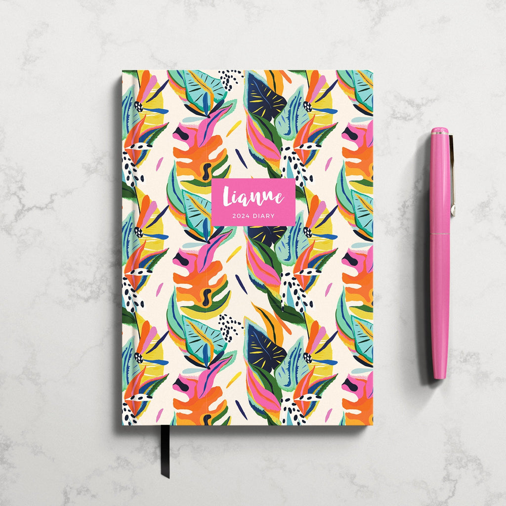Personalised Tropical 2024 Diary (A5)