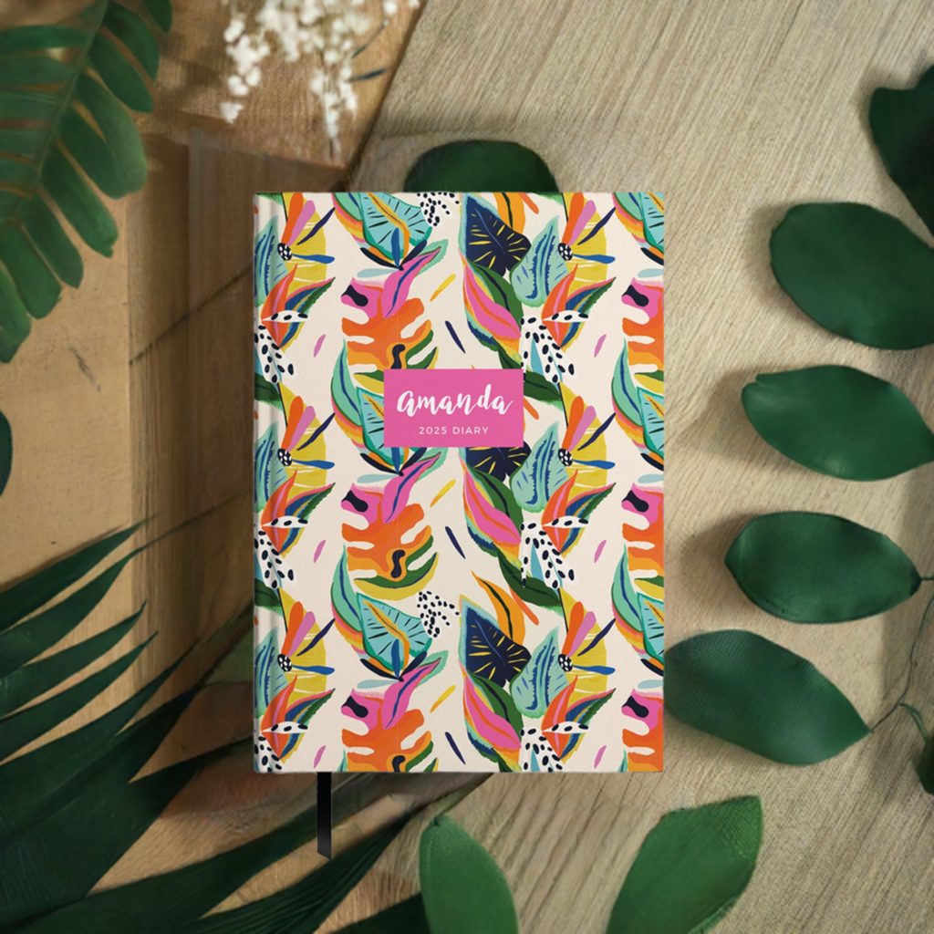 Personalised Tropical 2025 Weekly Diary (A5)