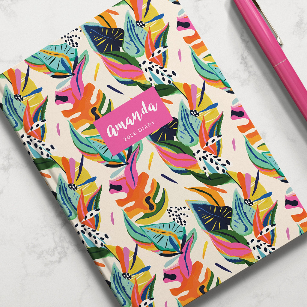 Personalised Tropical 2026 Diary
