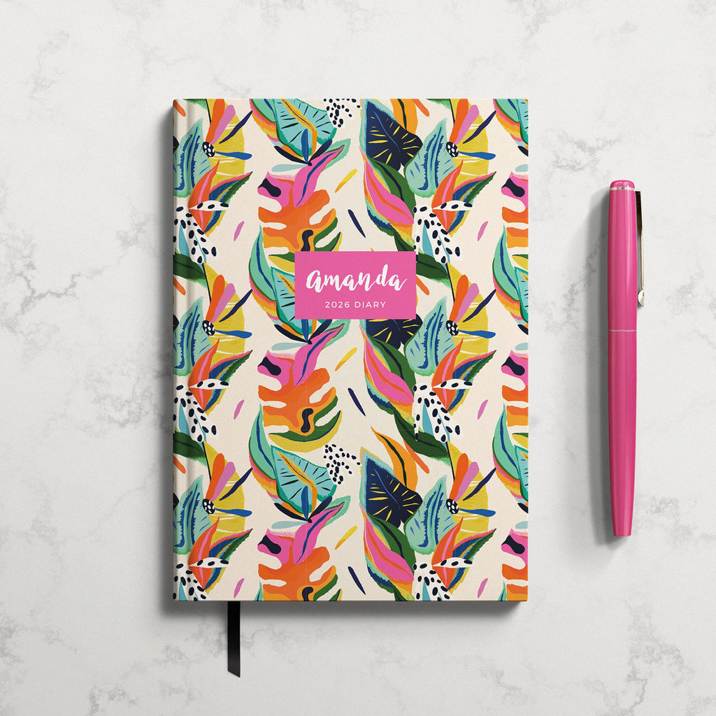Personalised Tropical 2026 Diary