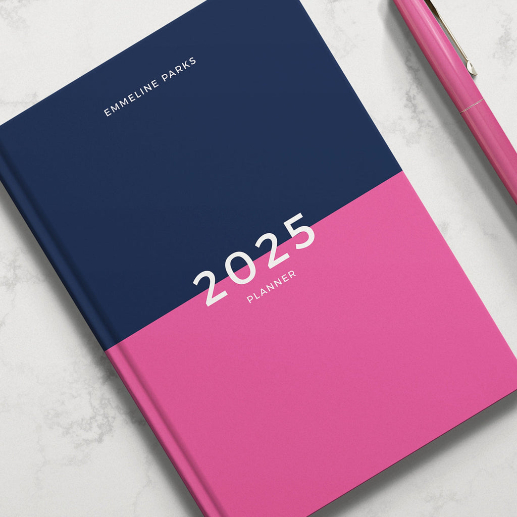 Personalised Two Tone 2025 Weekly Diary (A5)