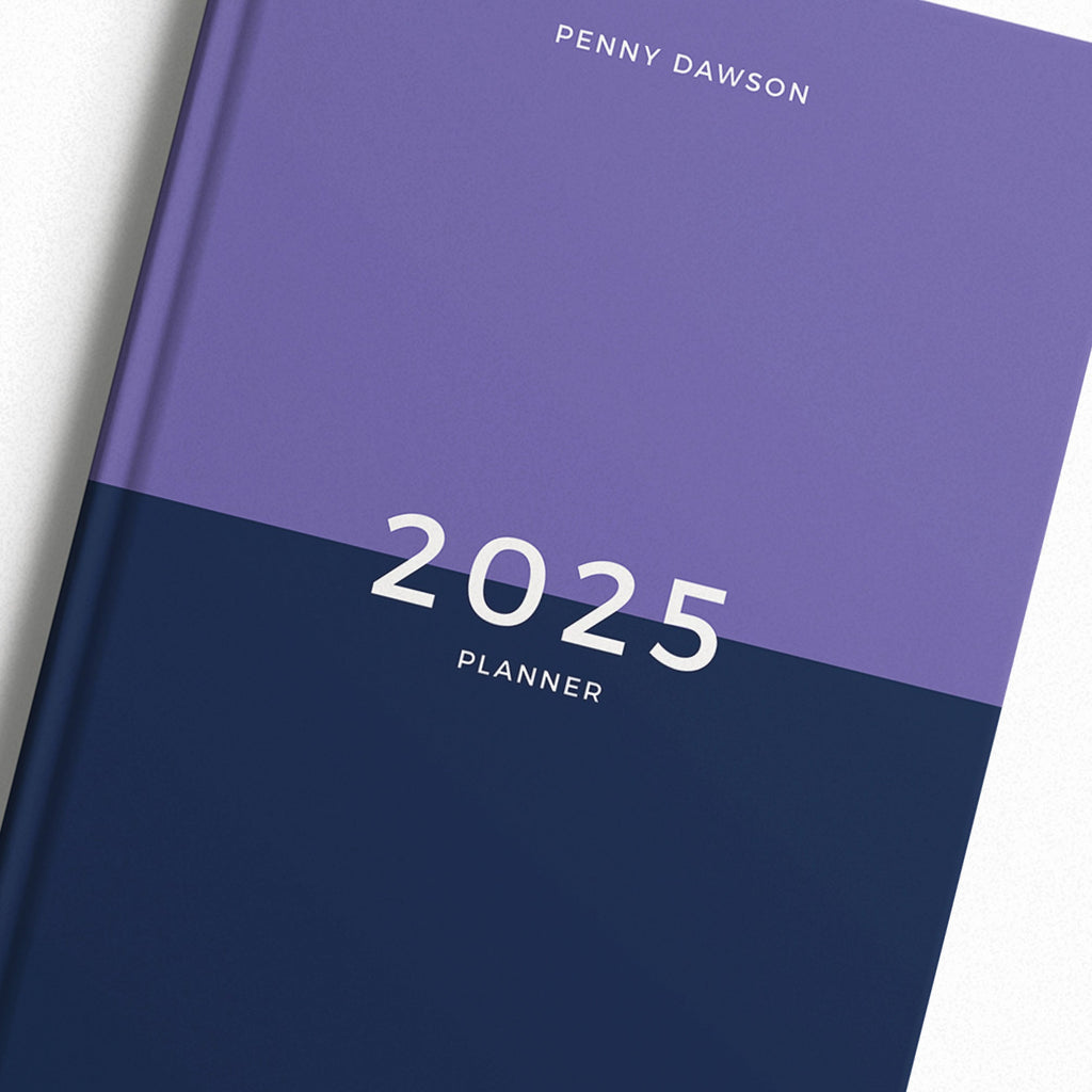 Personalised Two Tone 2025 Weekly Diary (A5)