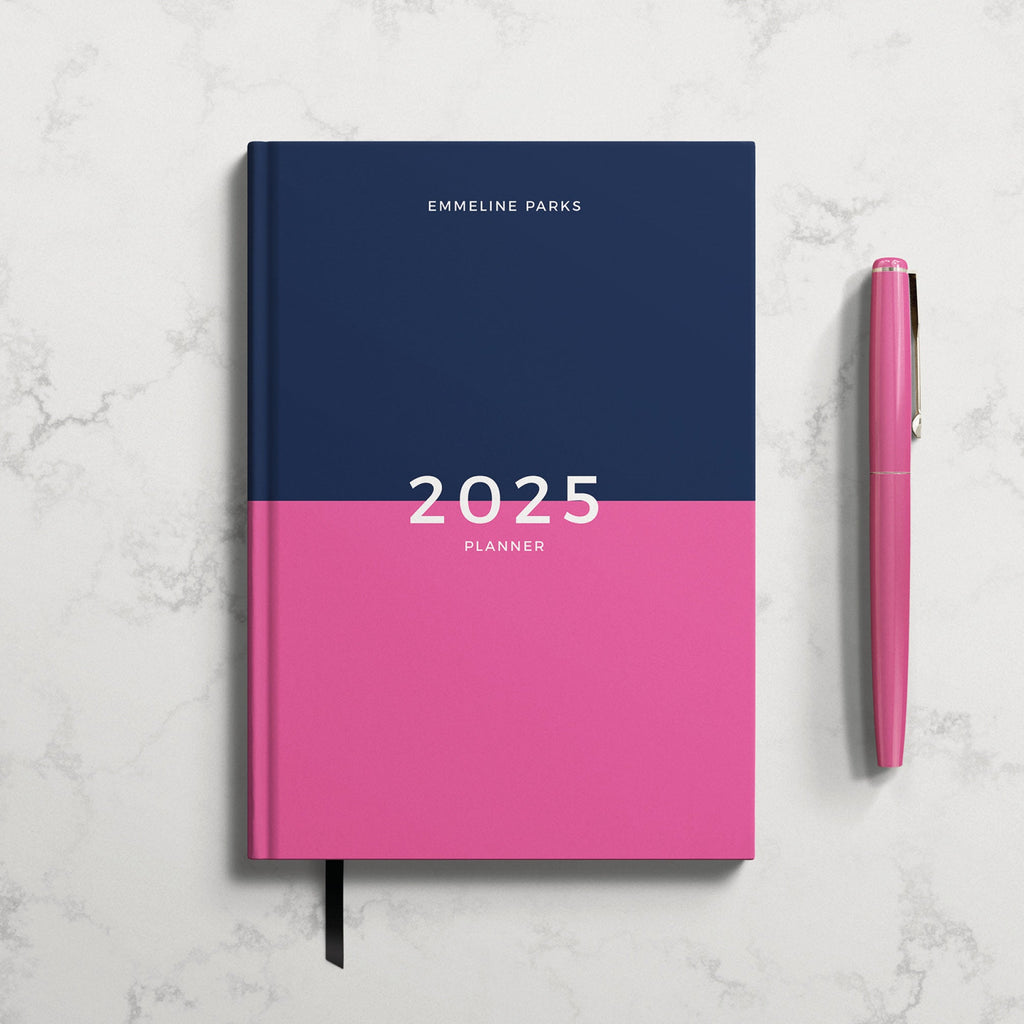 Personalised Two Tone 2025 Weekly Diary (A5)