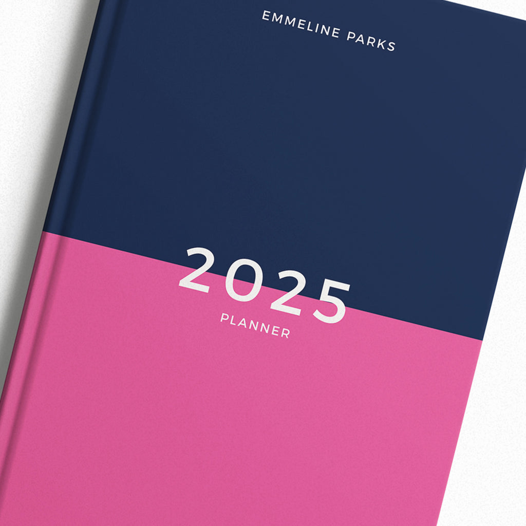 Personalised Two Tone 2025 Weekly Diary (A5)