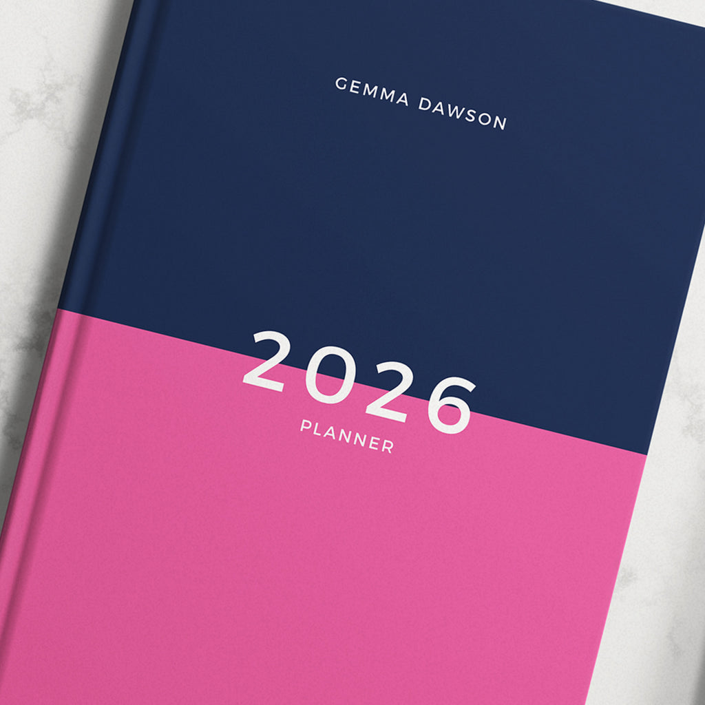 Personalised Two Tone Pink 2026 Diary