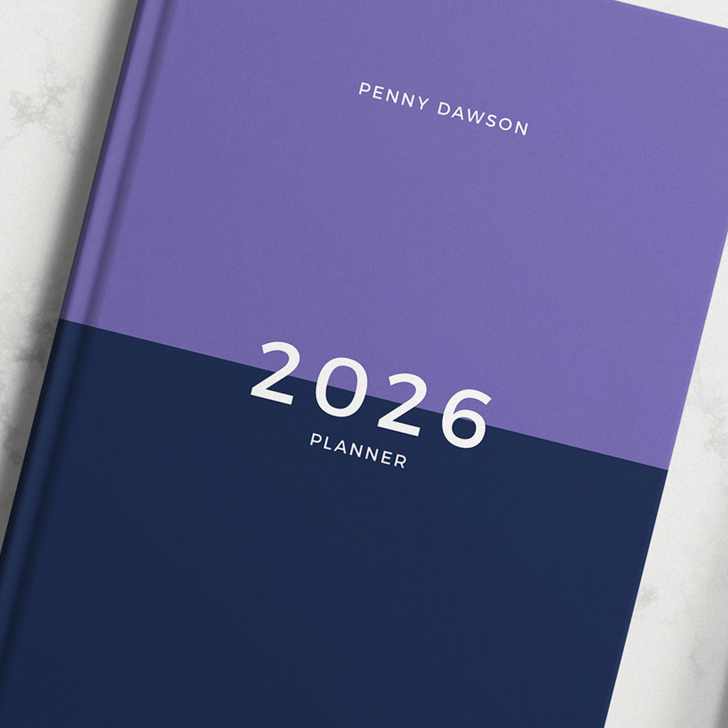 Personalised Two Tone Purple 2026 Diary