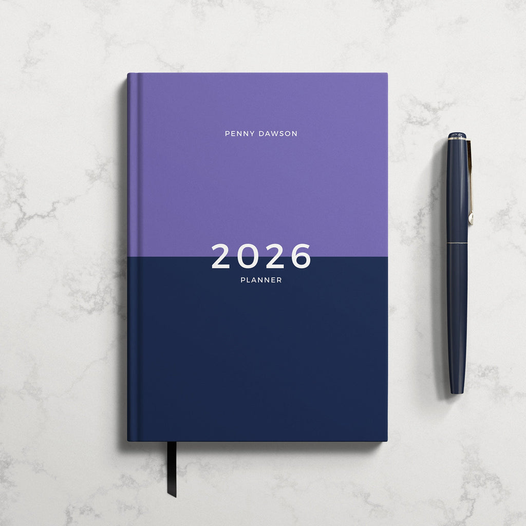 Personalised Two Tone Purple 2026 Diary