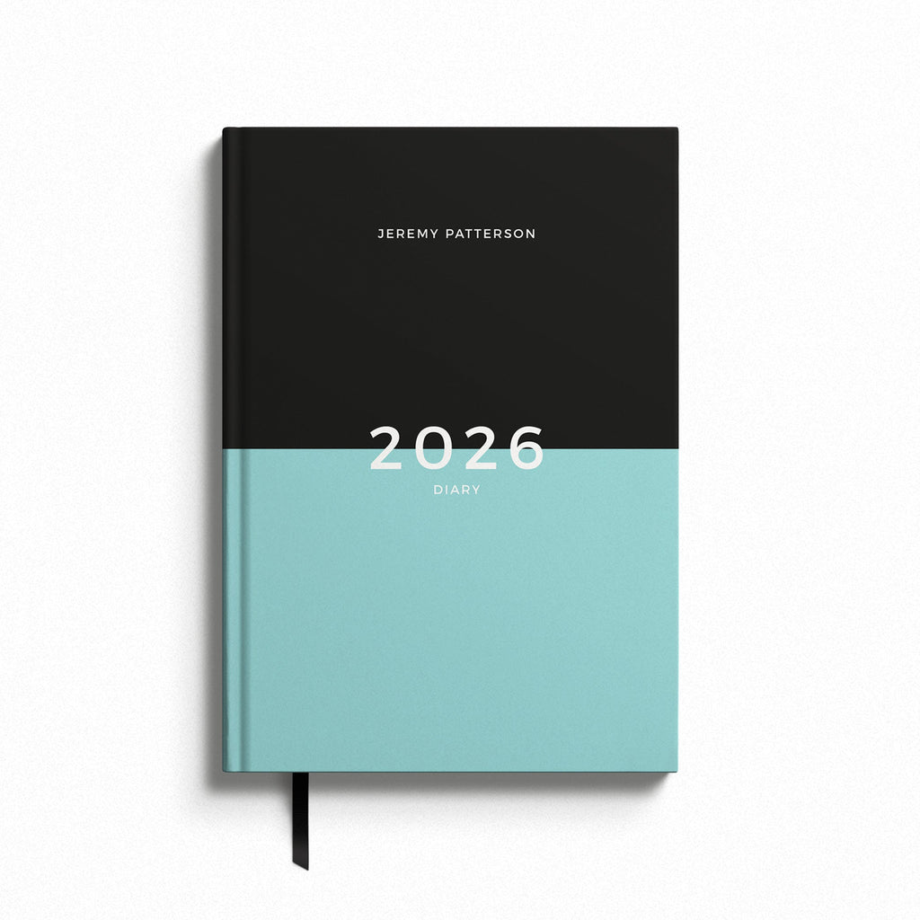 Personalised Two Tone Teal 2026 Diary