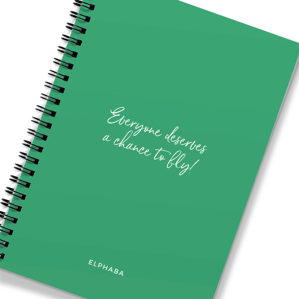 Personalised Wickedly Green Spiral Notebook (A5)