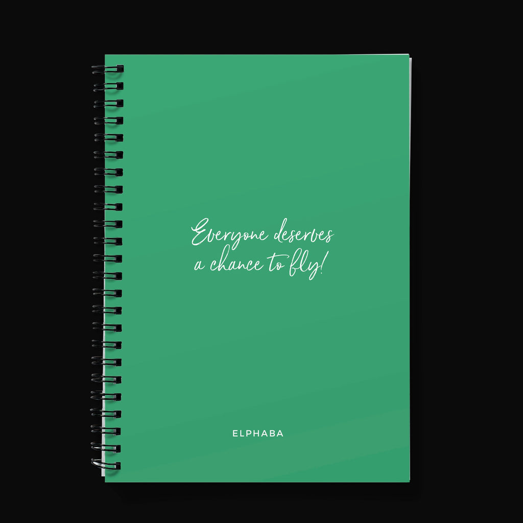 Personalised Wickedly Green Spiral Notebook (A5)
