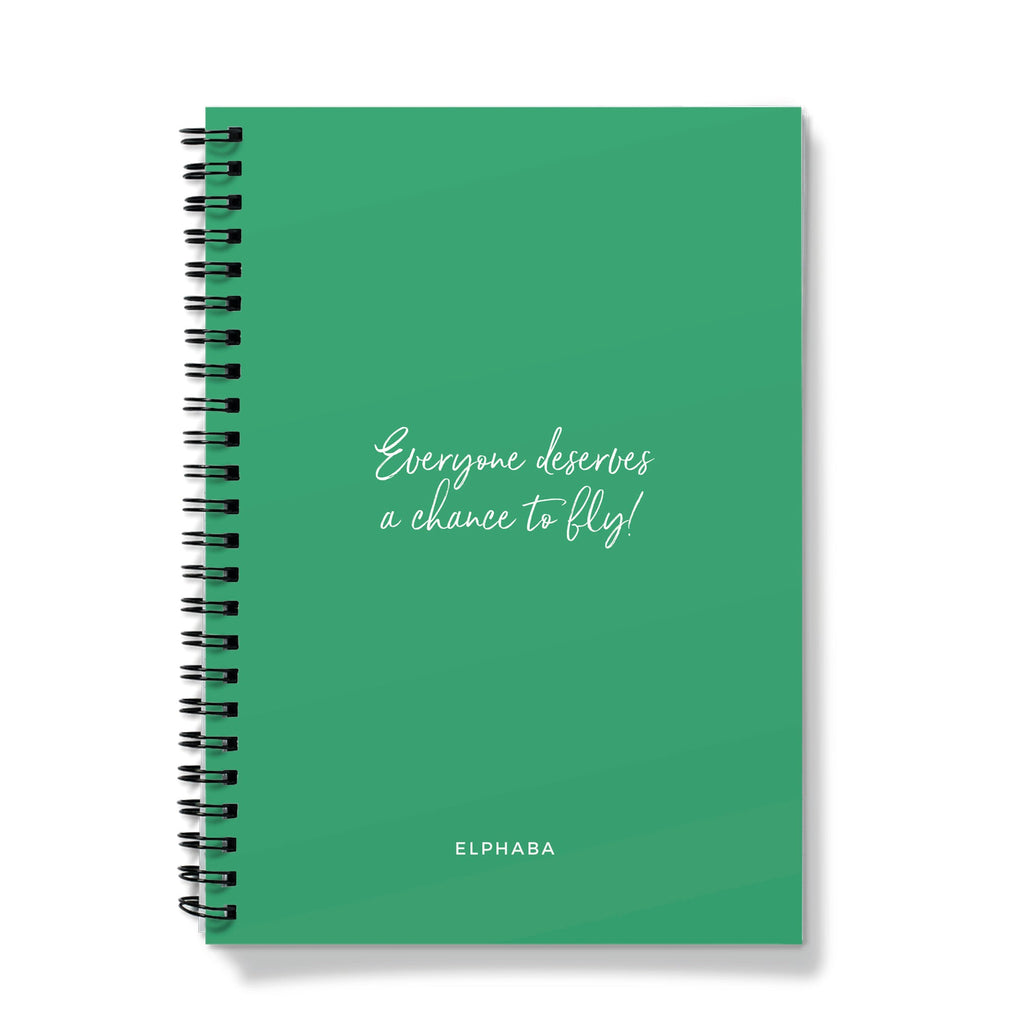 Personalised Wickedly Green Spiral Notebook (A5) Personalised Name / Lined
