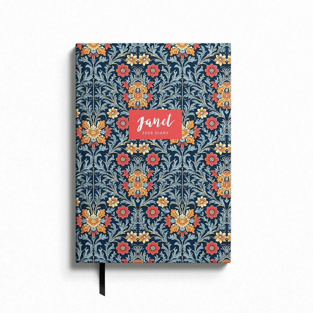 Personalised William Morris Style 2026 Diary