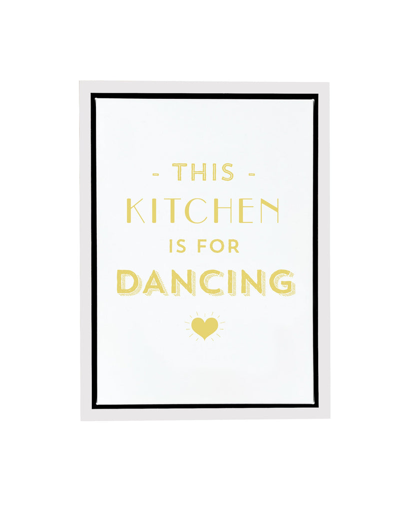 This Kitchen is For Dancing Framed Float Canvas A4 (210mm × 297mm) / White Frame
