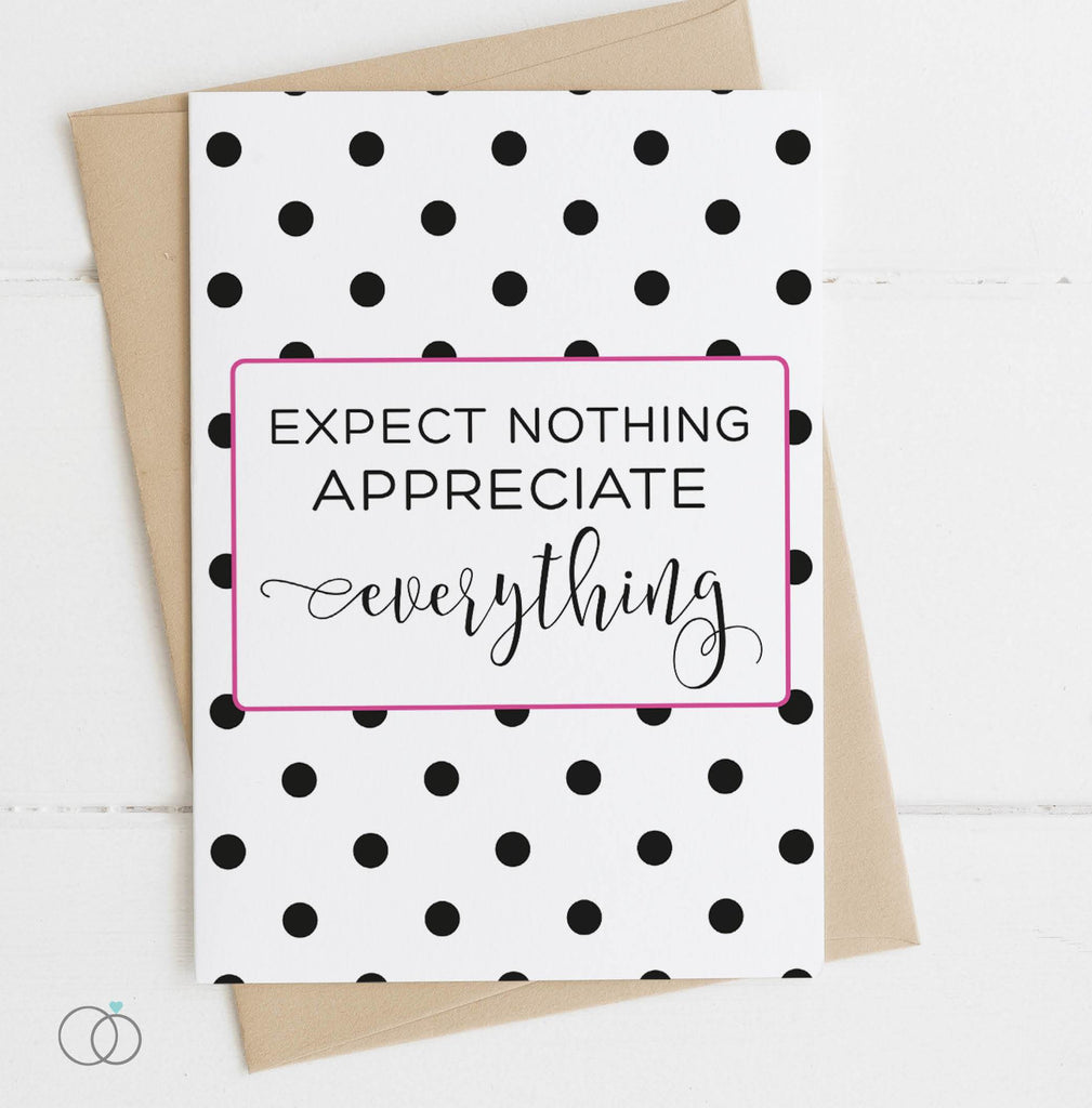 Appreciate Everything Quote Postcard