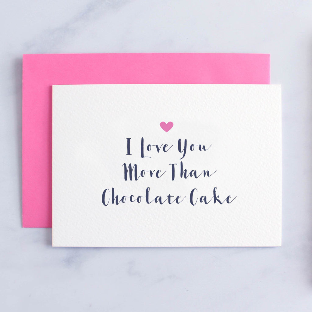 Chocolate Cake Love Card