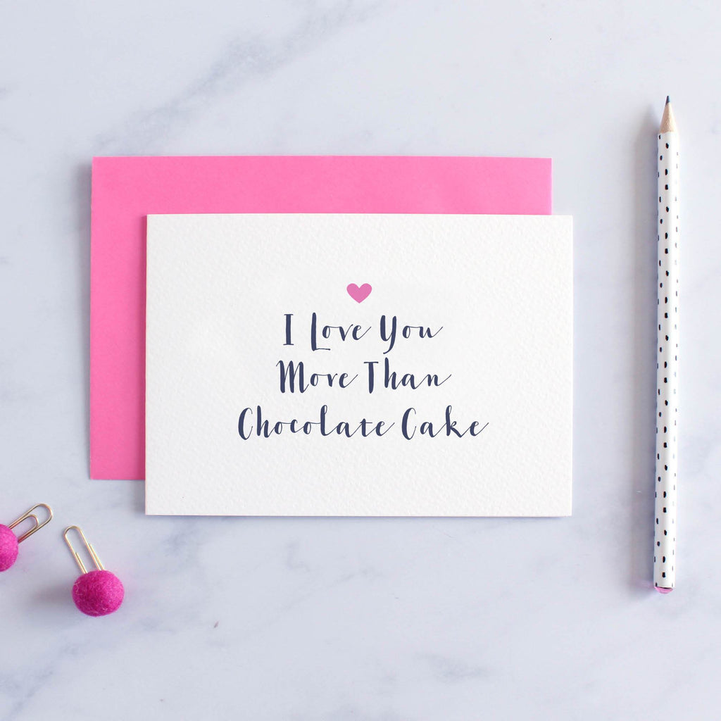 Chocolate Cake Love Card