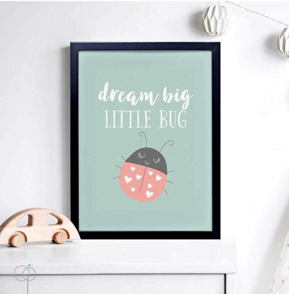Dream Big Ladybird Quote Print
