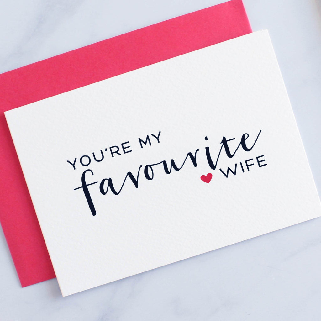 Favourite Wife Anniversary Card