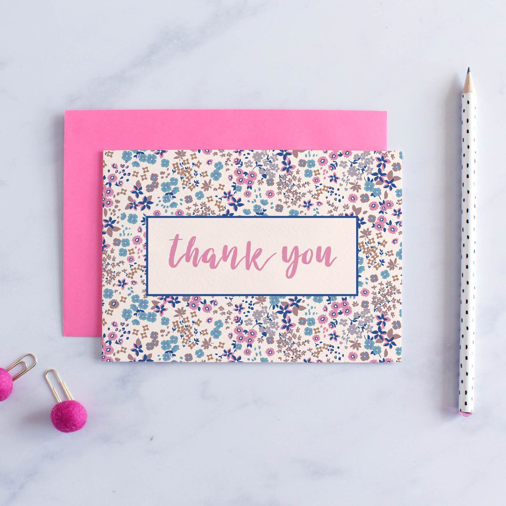 Floral Ditsy Thank You Card