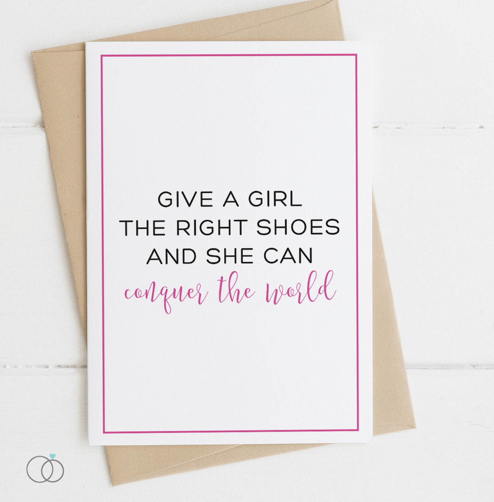 Girl Right Shoes Quote Postcard