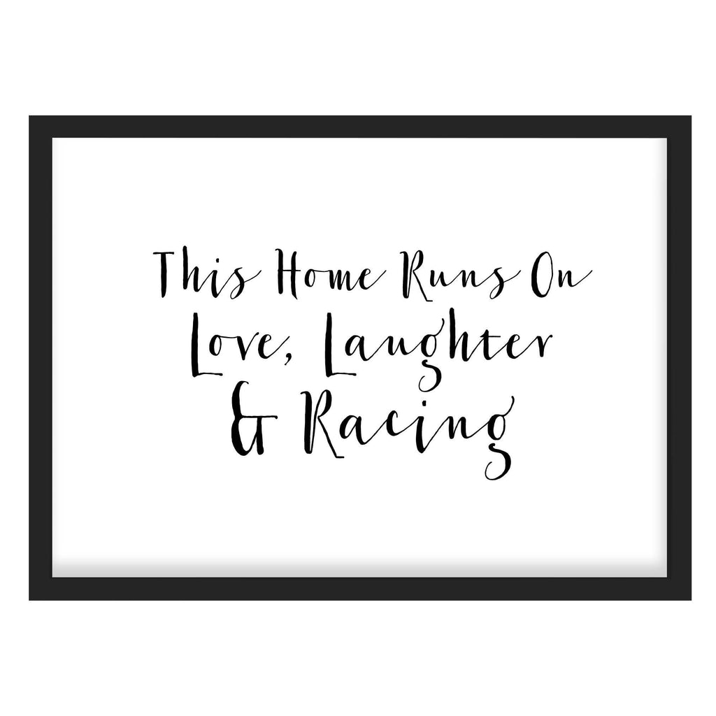 Horse Racing Quote print A4 (210mm × 297mm) / Black Frame