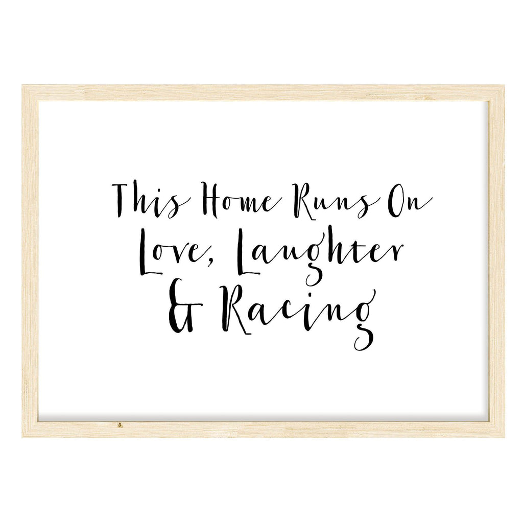 Horse Racing Quote print A4 (210mm × 297mm) / Natural Frame