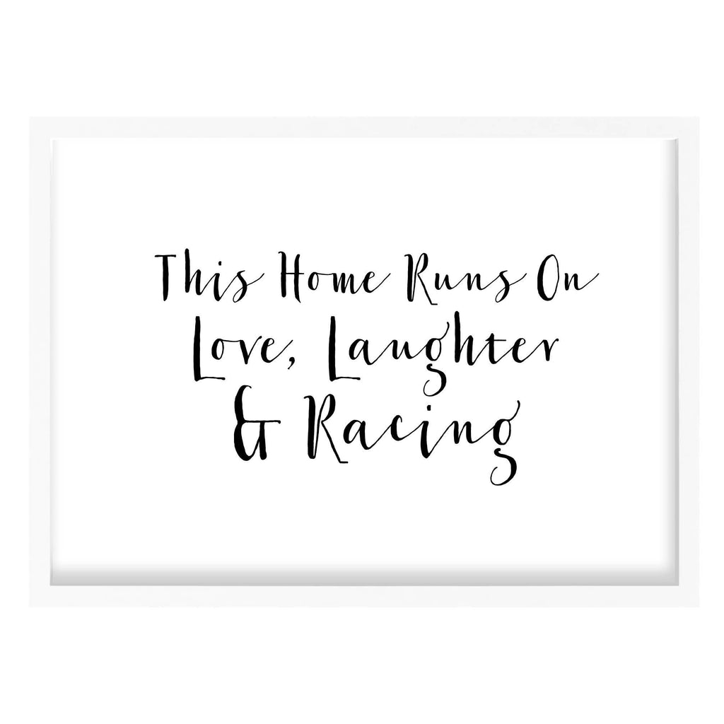 Horse Racing Quote print A4 (210mm × 297mm) / White Frame