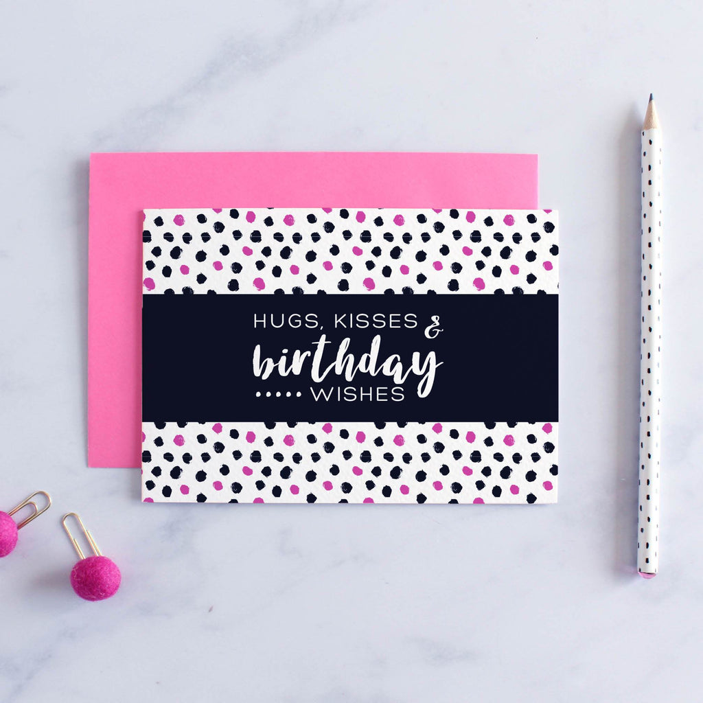 Hugs, Kisses and Birthday Wishes Card