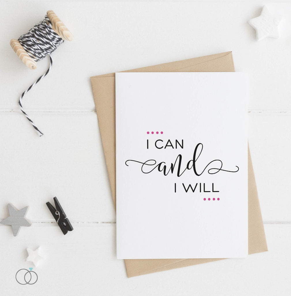 I can and I Will Quote Postcard