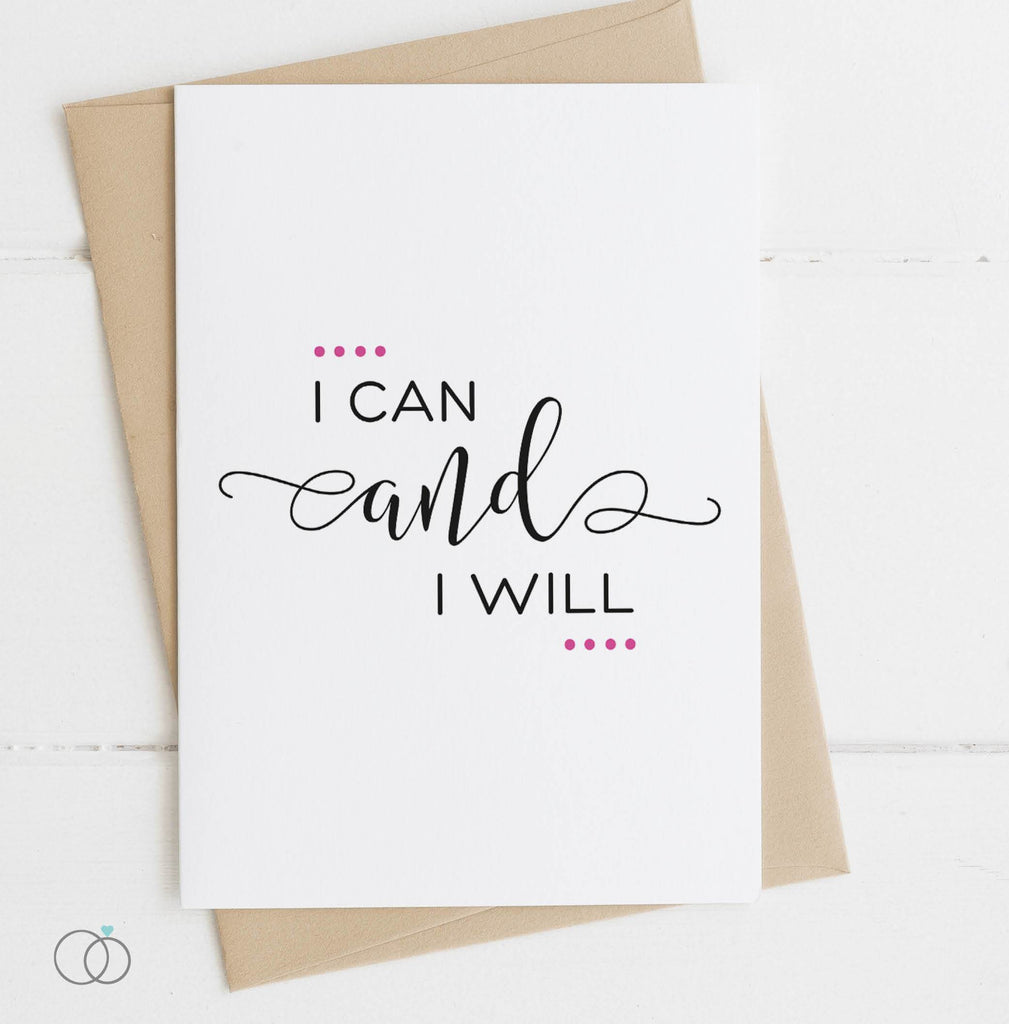 I can and I Will Quote Postcard