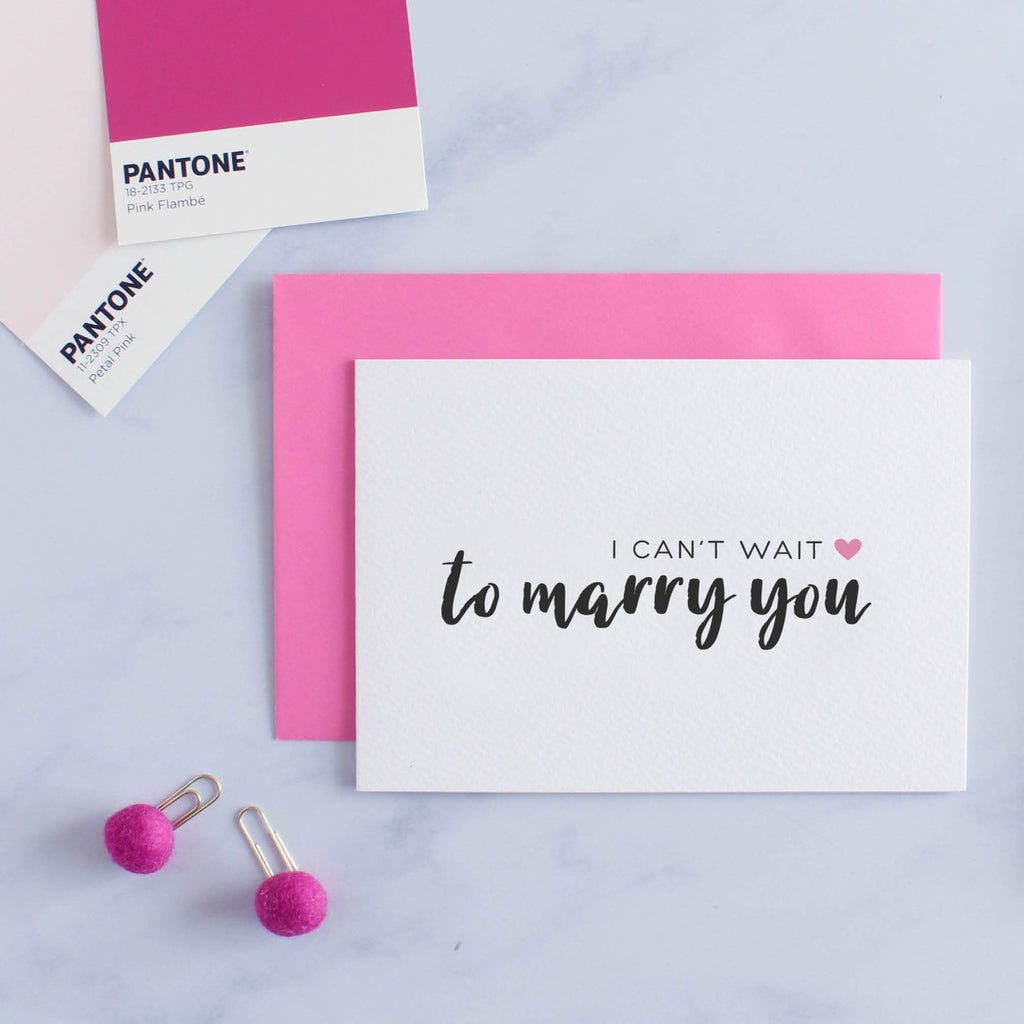 I Can't Wait To Marry You Card - Fiancé Card