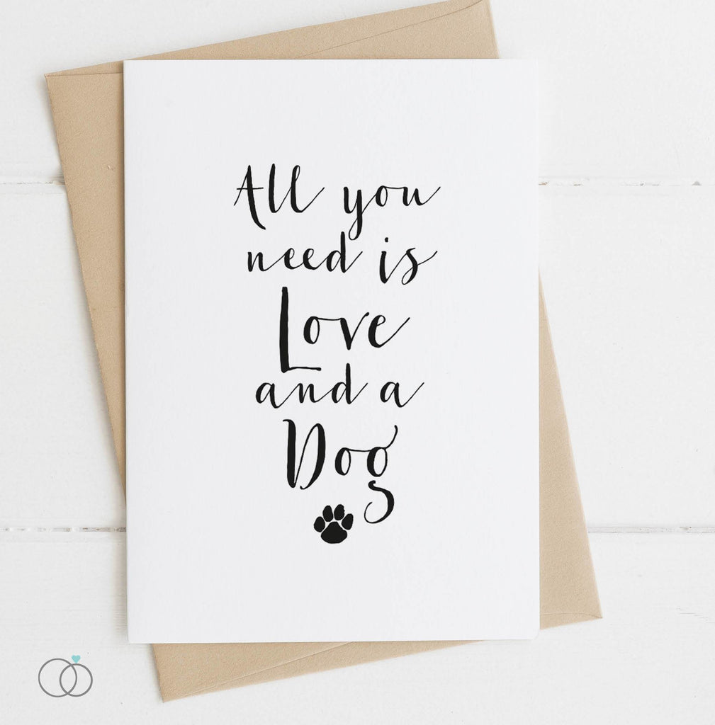 Love and Dog Quote Postcard