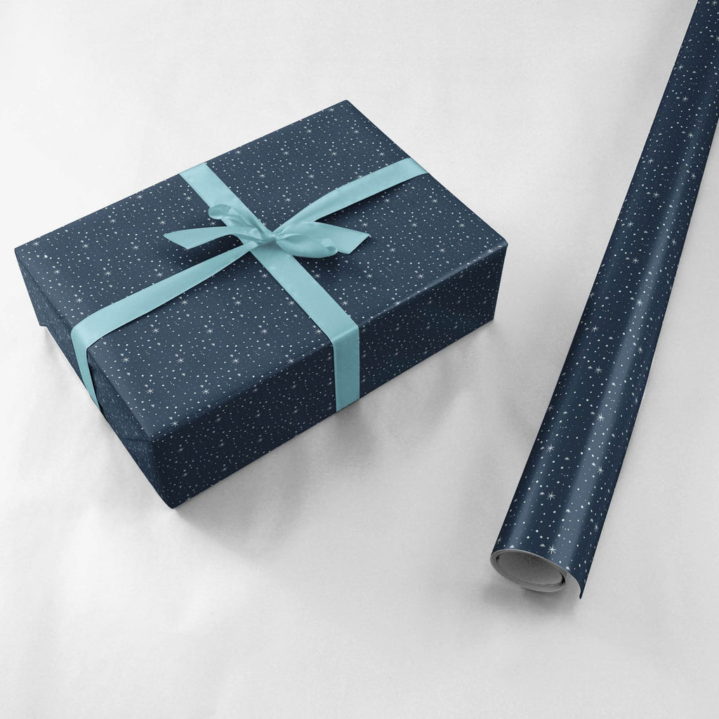 Gift Wrap - Navy Starlight Sparkle