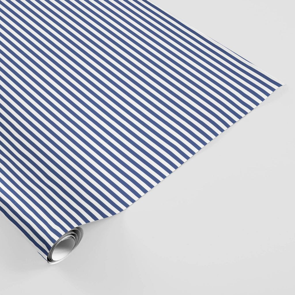 Gift Wrap - Navy Stripe