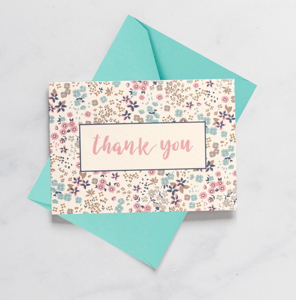 Mini Card Pack - Floral Thank You
