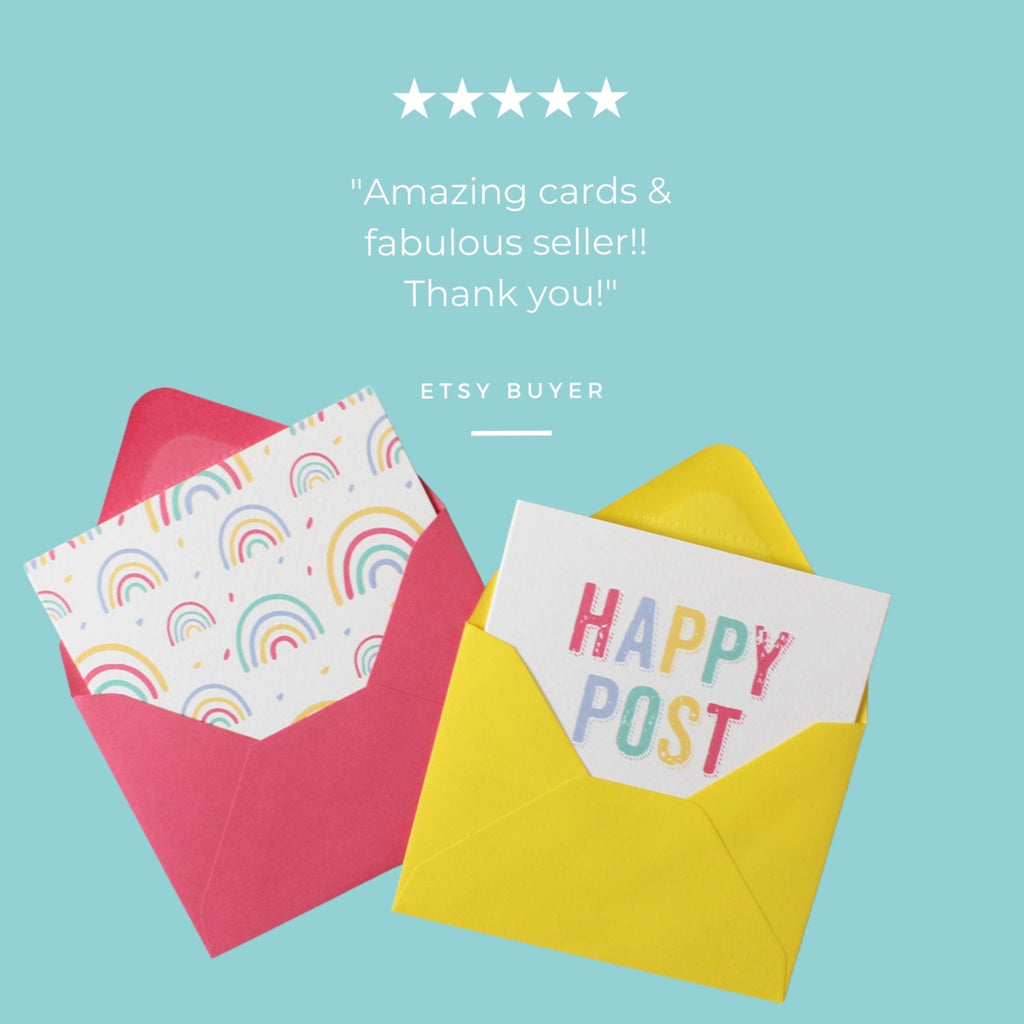 Mini Card Pack - Happy Post Rainbows