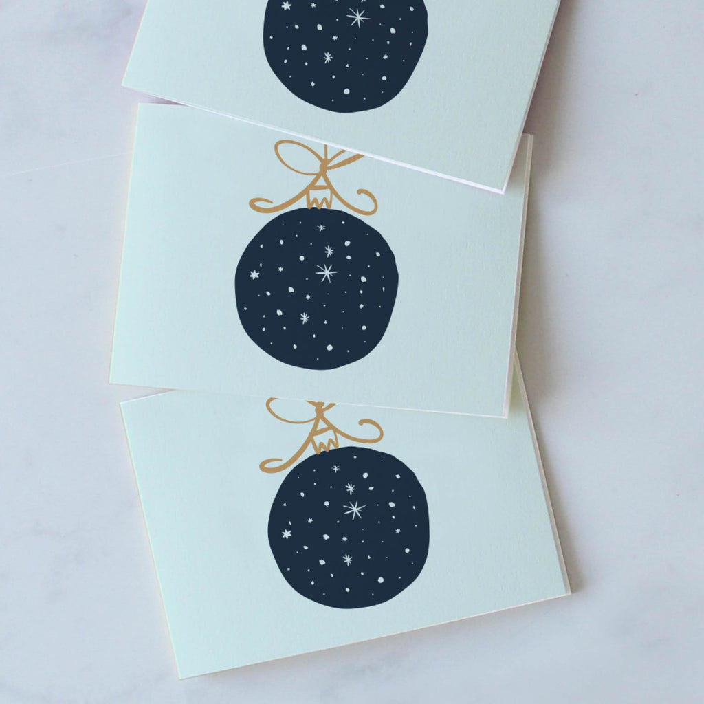 Mini Card Pack - Navy Bauble