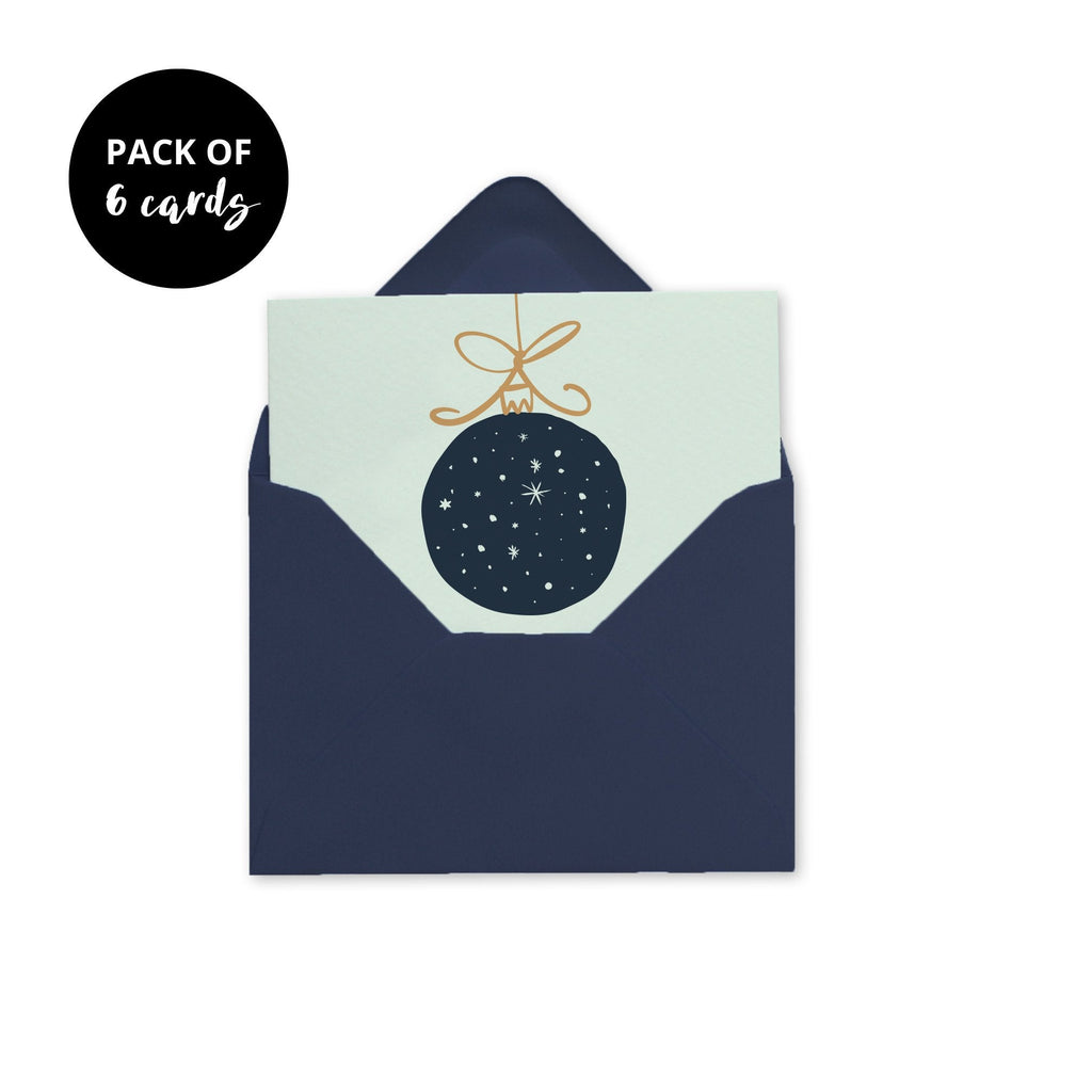 Mini Card Pack - Navy Bauble