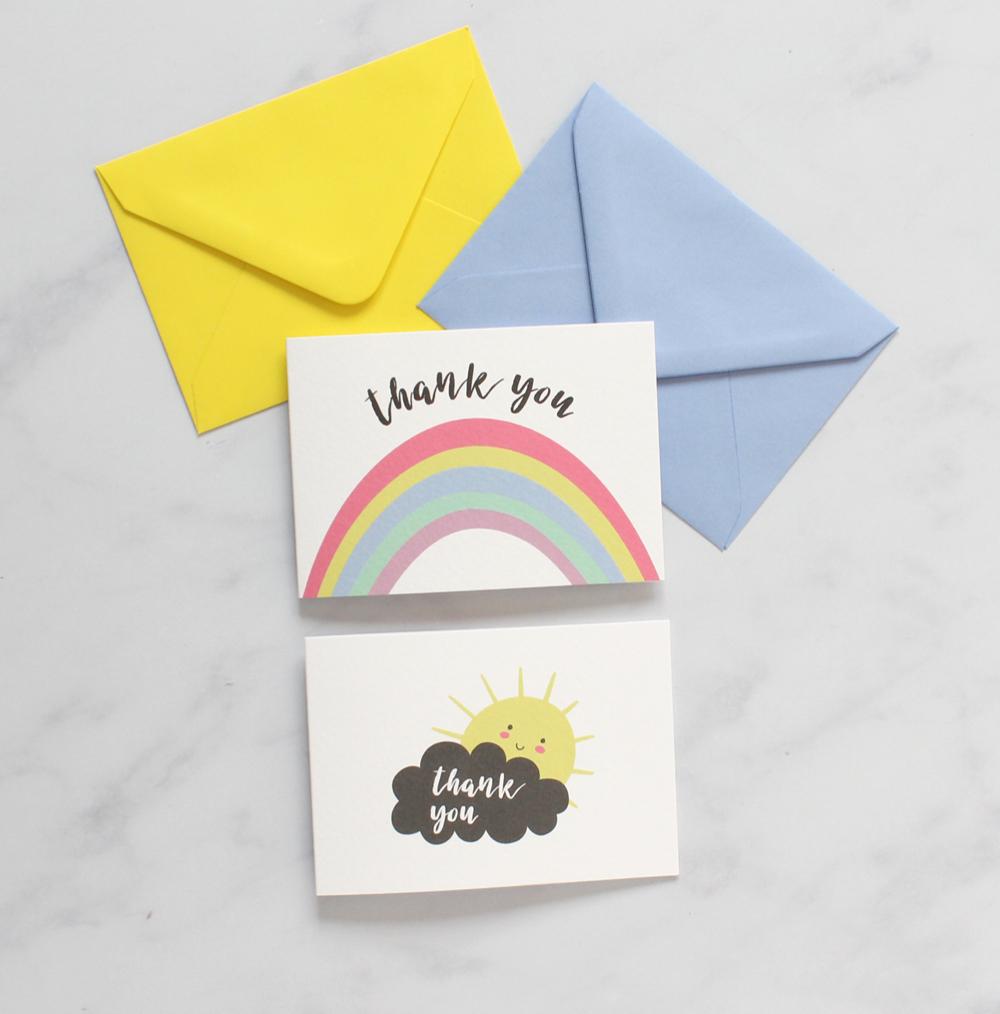Mini Card Pack - Sunshine & Rainbows Thank You