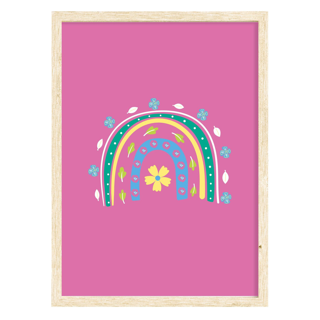 Rainbow Floral Print