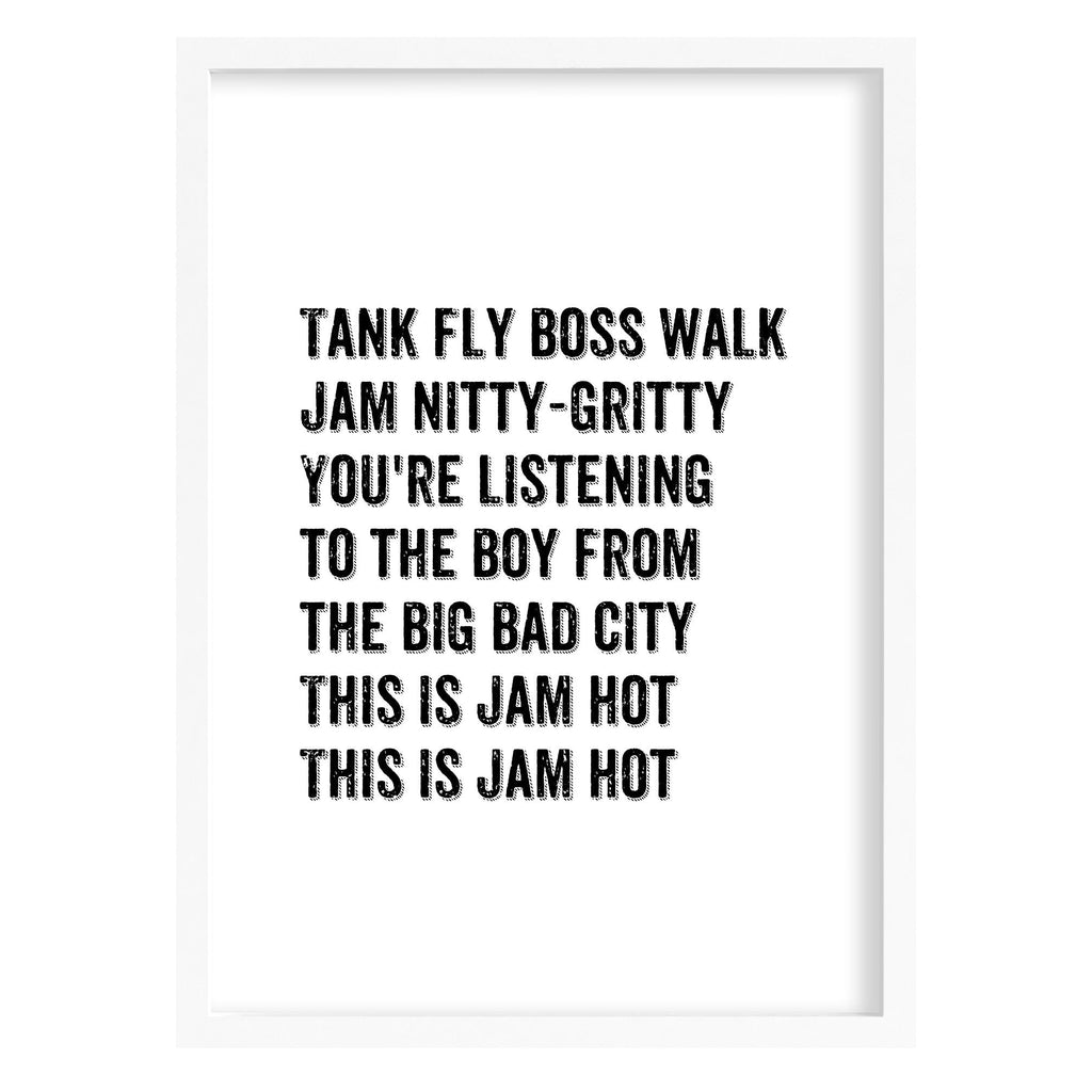 Tank Fly Boss Jam Hot Print - 90's Dub Be Good to Me Lyrics