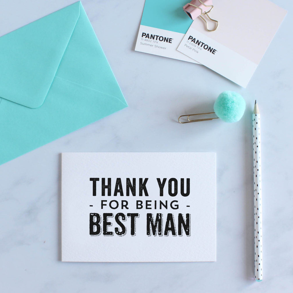Thank You Best Man Card
