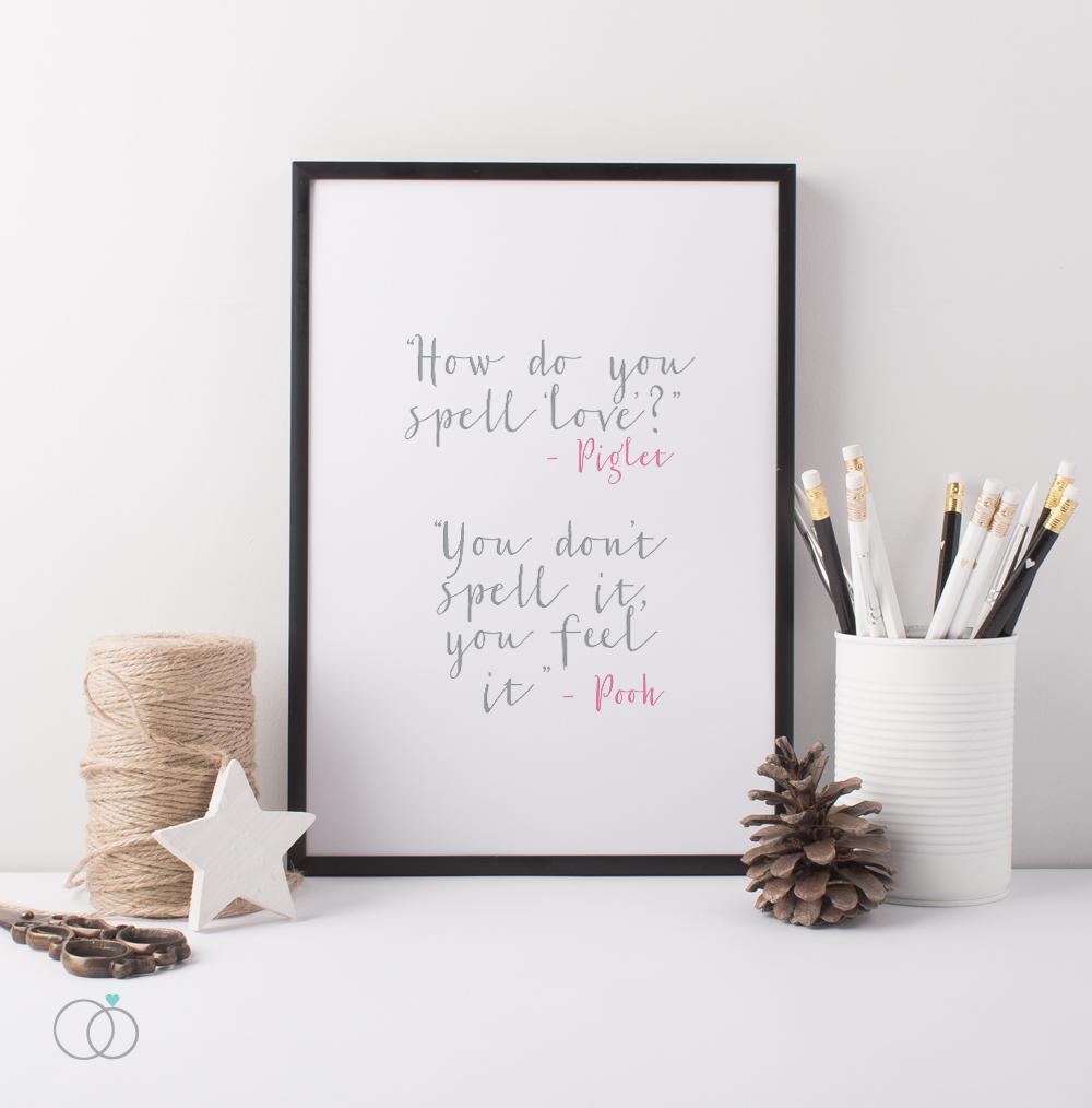 Winnie The Pooh Quote Print