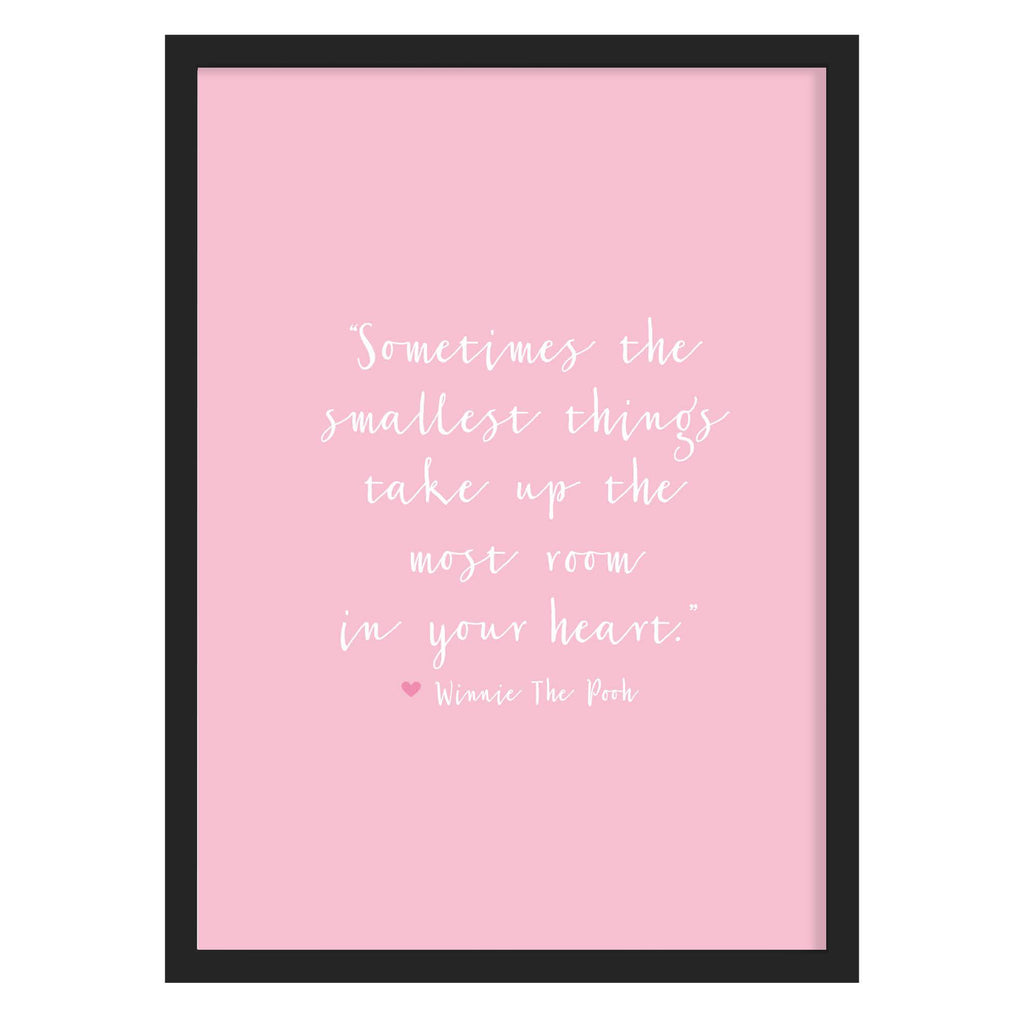 Winnie The Pooh Quote Print A4 (210mm × 297mm) / Black Frame