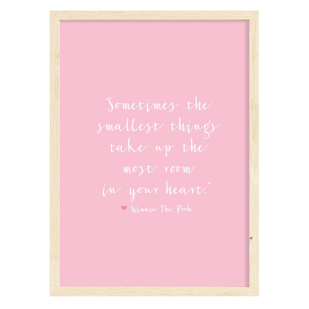 Winnie The Pooh Quote Print A4 (210mm × 297mm) / Natural Frame