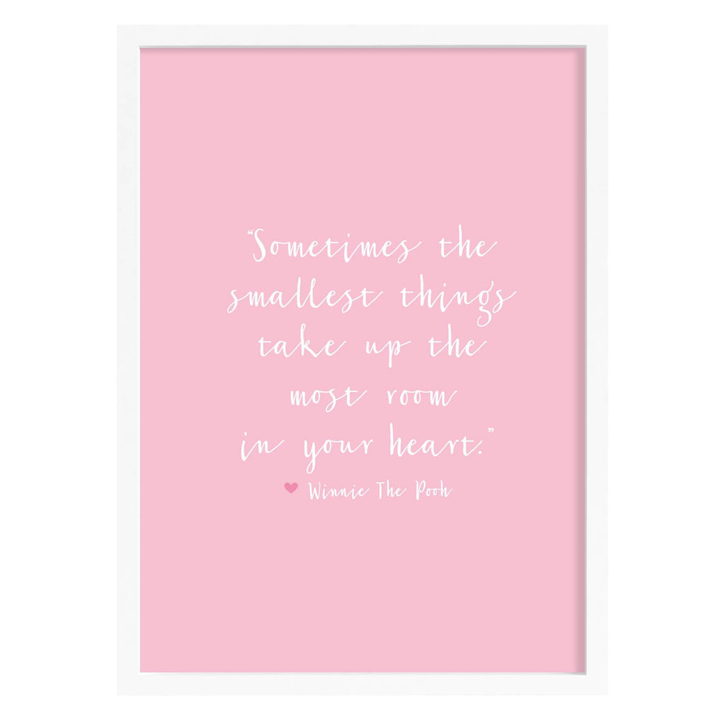 Winnie The Pooh Quote Print A4 (210mm × 297mm) / White Frame